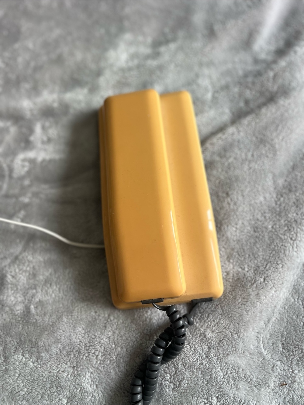 Vintage Mustard Yellow Push-Button Telephone Handset